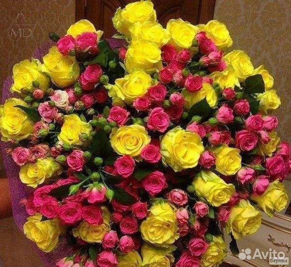 Цветы розы букет