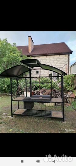 Мангал барбекю с крышей
