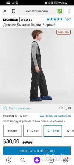 Брюки горнолыжные