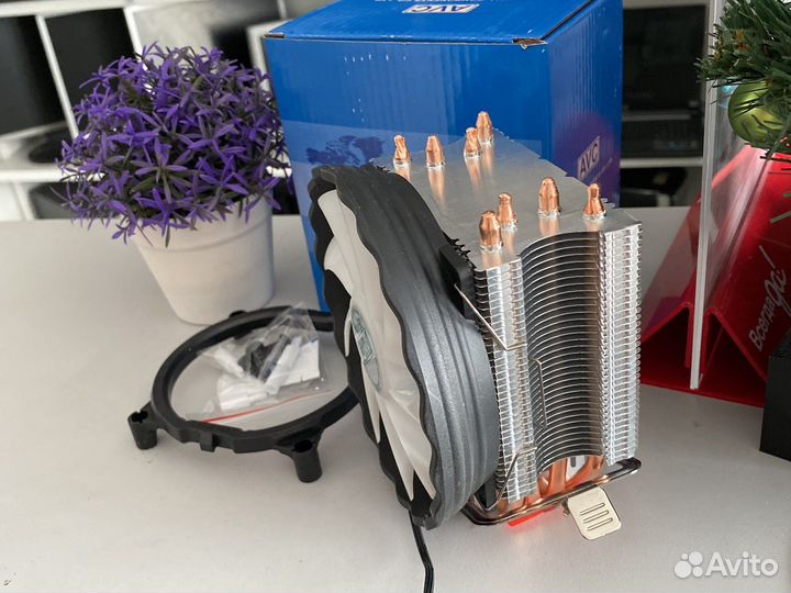 Башенный куллер для процессора AVC 4 трубки RGB