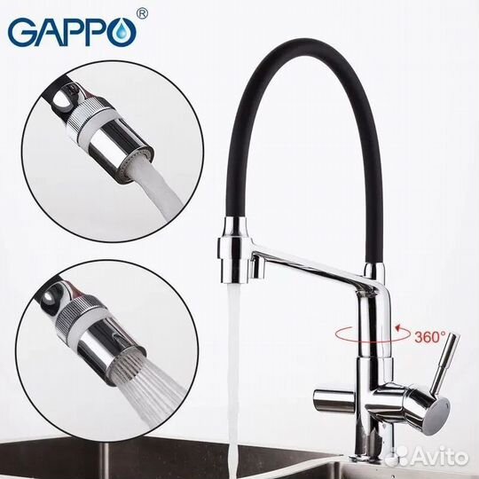 Смеситель для кухни Gappo G4398-7 хром