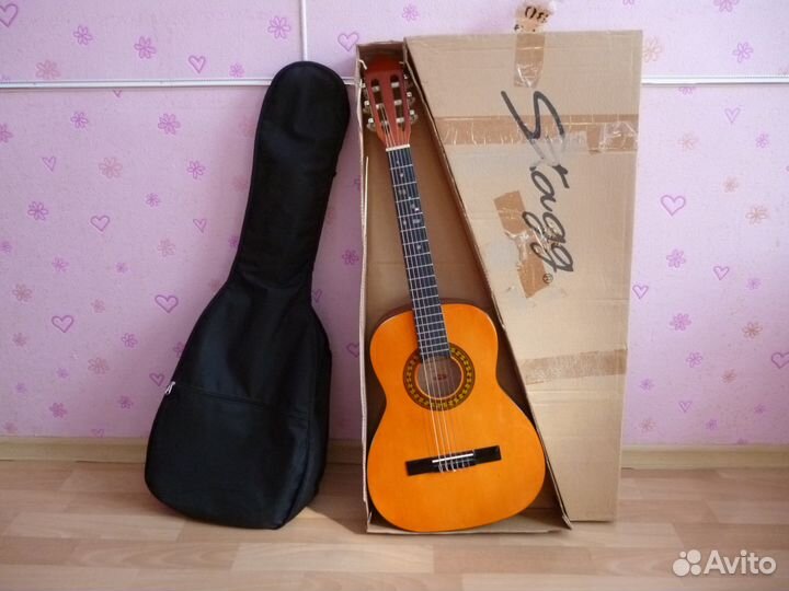 Гитара stagg 3\4 для обучения детей+чехол
