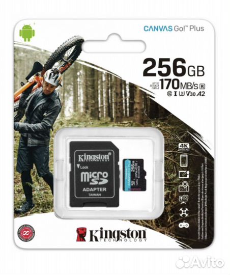 Карта памяти micro sd 256 kingston оригинал
