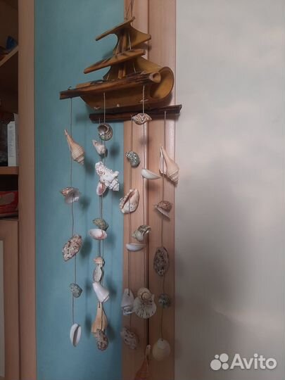 Ветерок бамбуковый с натуральными ракушками