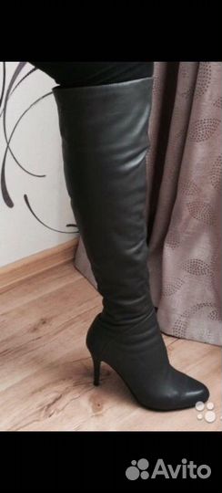 Кожаные сапоги