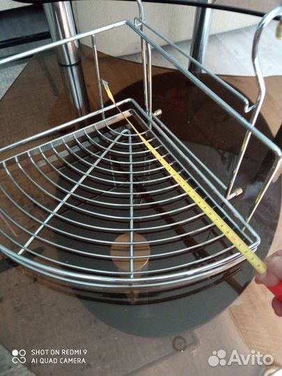 Полка на рейлинг угловая, можно в кухню и в ванную