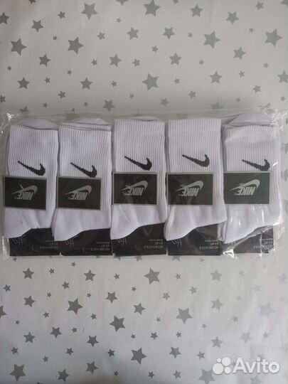 Носки nike высокие белые