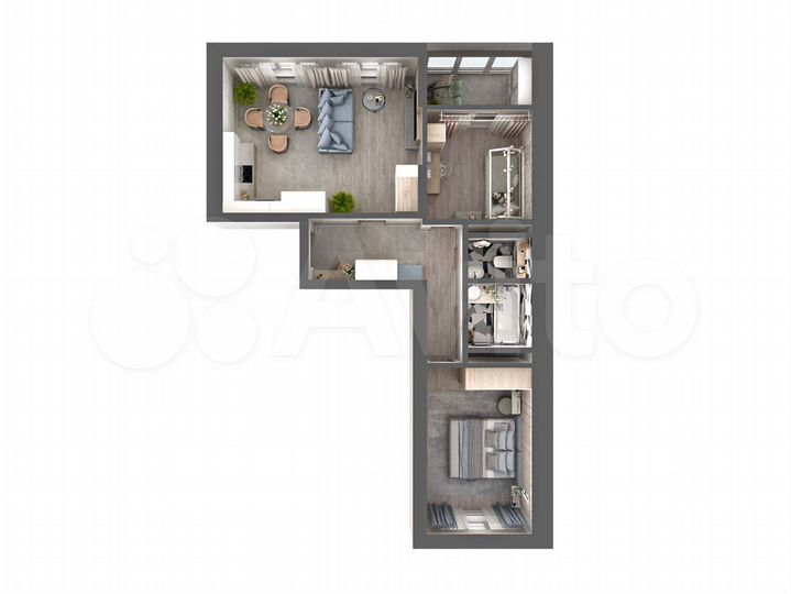 3-к. квартира, 56,9 м², 17/27 эт.