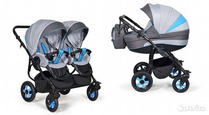 Детские коляски 2 в 1 для двойни