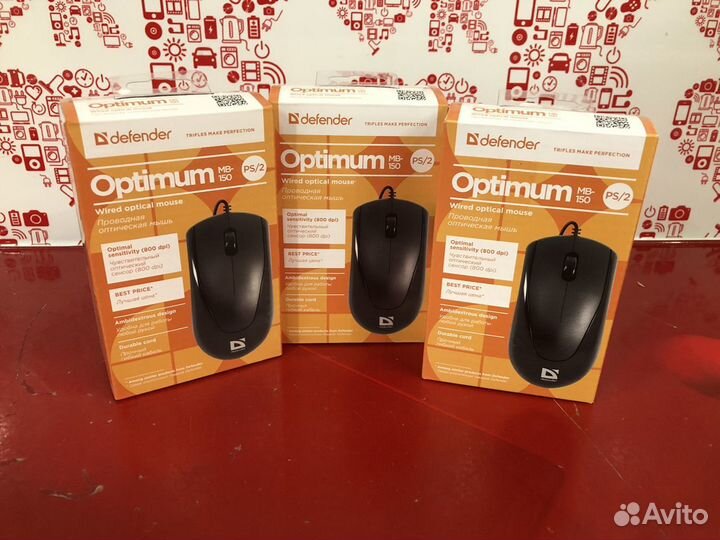 Проводная мышь Defender Optimum ish01
