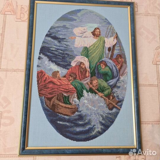 Картина вышитая крестом ручная работа