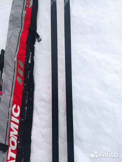 Оригинал Atomic-лижи+чехол;ботинки+крепл-я Solomon