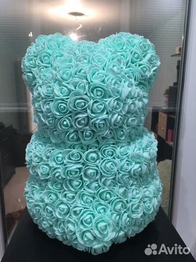 Подарок для любимой. Большой мишка из роз