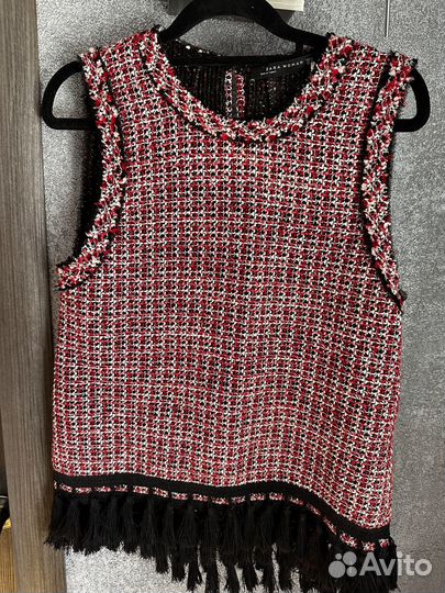 Топ Zara с кисточками
