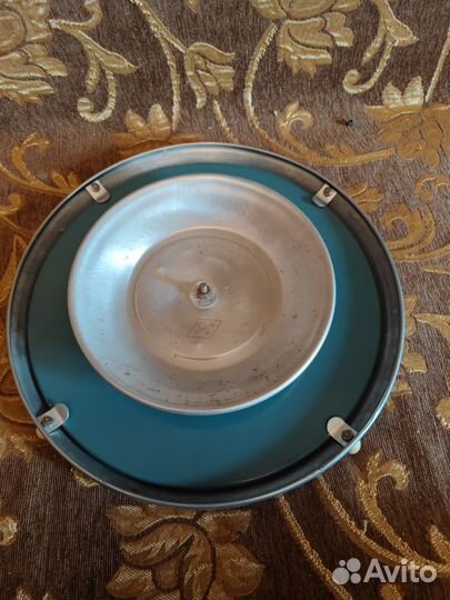 Блюдо стекло СССР вращающиеся тарелка с виноградом