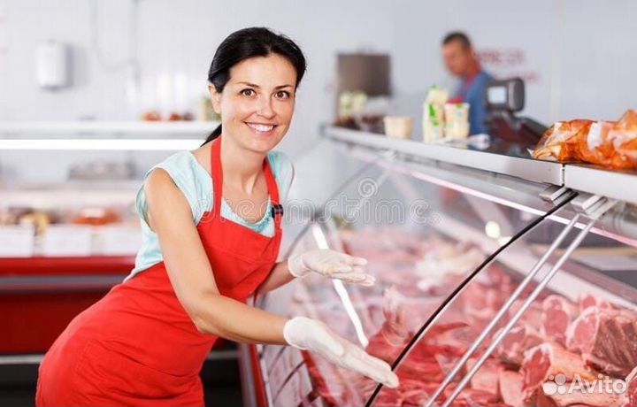 Продавец за прилавок выплаты каждую неделю