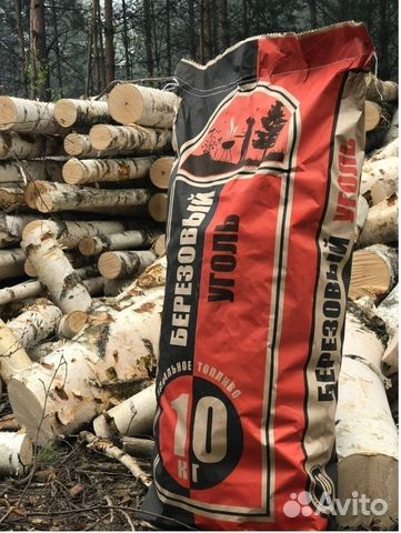 Уголь Березовый 10 кг Оптом древесный