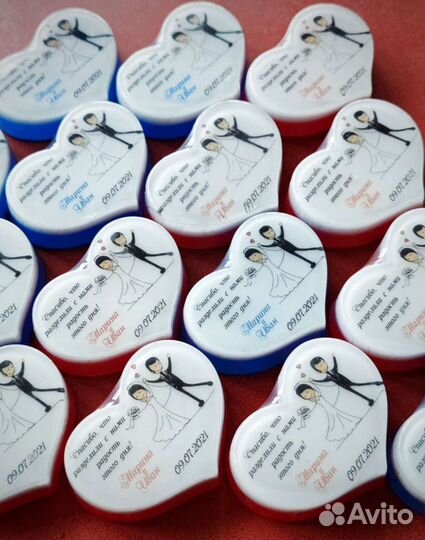 Сердце бонбоньерки на свадьбу