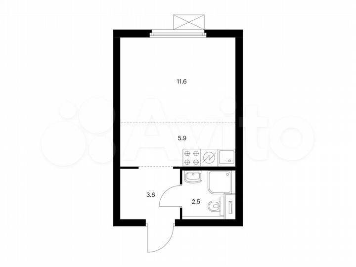 Квартира-студия, 23,6 м², 20/33 эт.