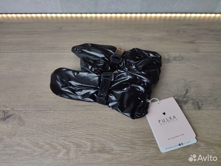 Варежки Pulka Чёрный глянец