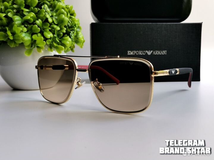 Очки коричневые солнцезащитные