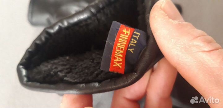 Мужские кожаные перчатки зимние новые