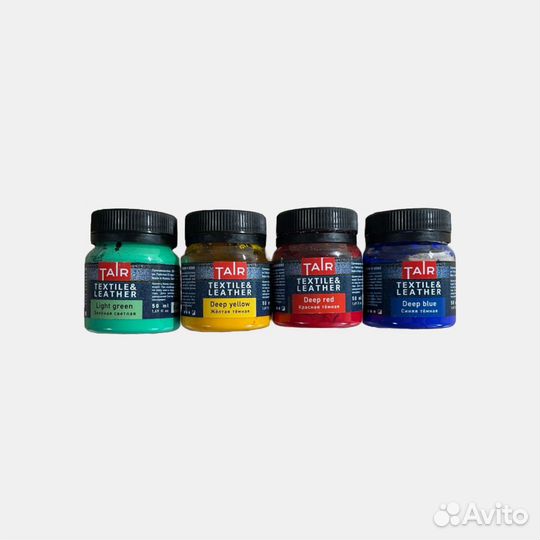 Краски акриловые tair по ткани и коже