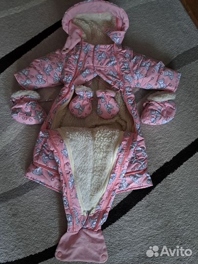 Зимний комбинезон для девочки 80 размер