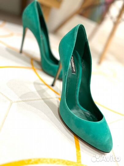 Dolce&Gabbana зеленые туфли-лодочки