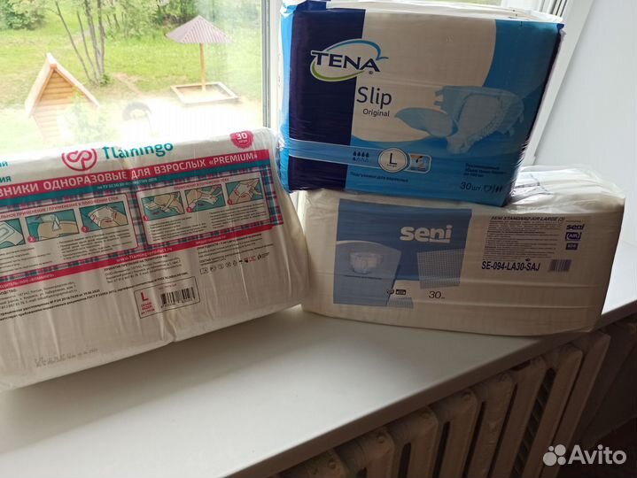 Памперсы для взрослых размер l по 30 штук