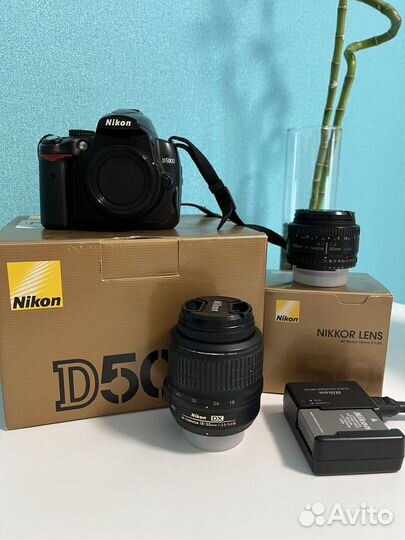 Цифровая фотокамера Nikon D5000 +2 объектива