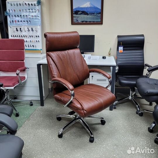 Кресло руководителя натуральная кожа