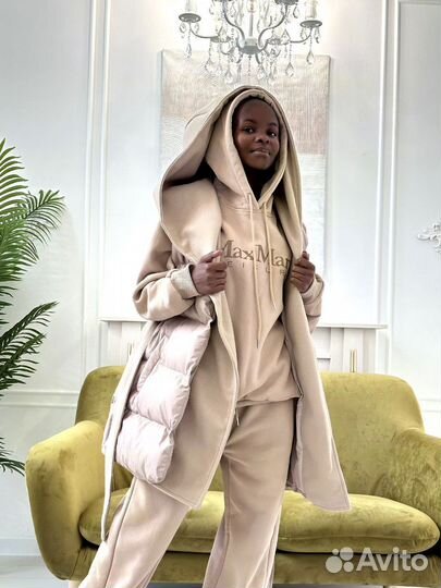 Роскошный костюм - тройка на флисе MaxMara