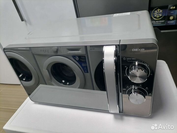 Микроволновка новая зеркальная серая супер модель