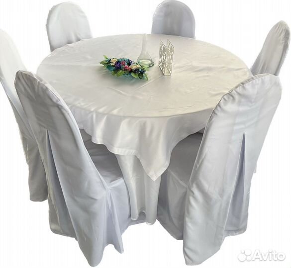 Чехлы на стулья, скатерть
