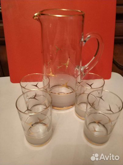 Комплекты:графин и стаканы. Чехия