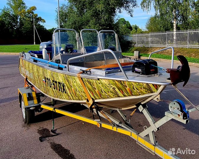 Катер «FishLine470»+прицеп+Yamaha50 + Suzuki2,5