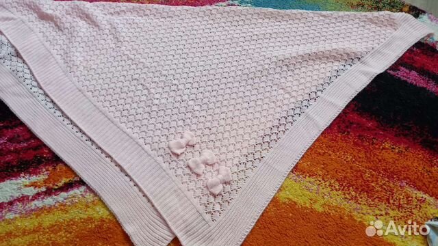 Плед на выписку вязаный