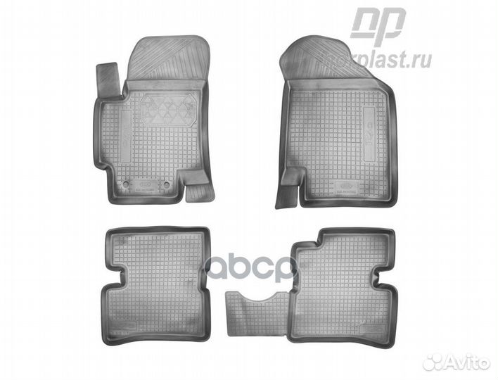 Коврики в салон KIA Rio II / III 05- с бортиками