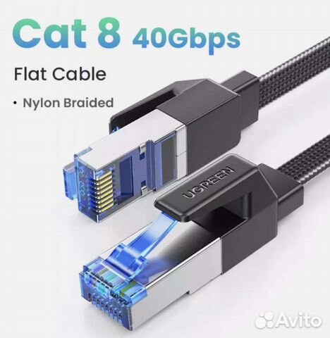 Интернет Кабель 40Гбит/с ugreen Ethernet CAT8