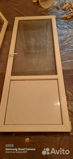 Пластиковая балконная дверь бу