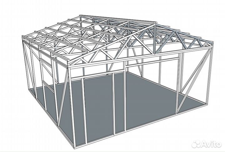 Гараж 6 на 6 каркас