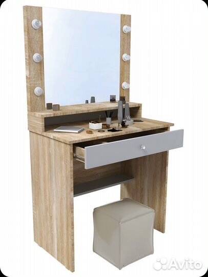 Туалетный столик с зеркалом и ящиком