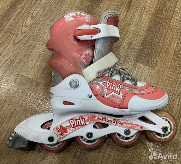 Коньки роликовые Larsen Pink