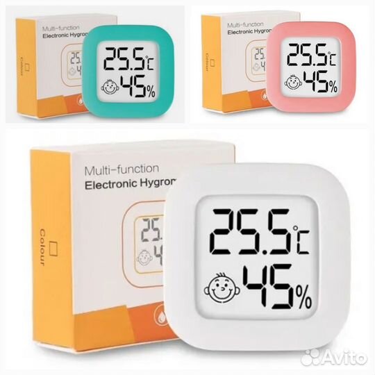 Новый электронный термометр гигрометр (3 цвета)