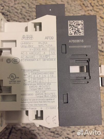 Контактор abb