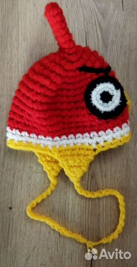 Шапка Angry Birds красная