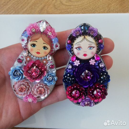 Брошь (брелок) Матрешка