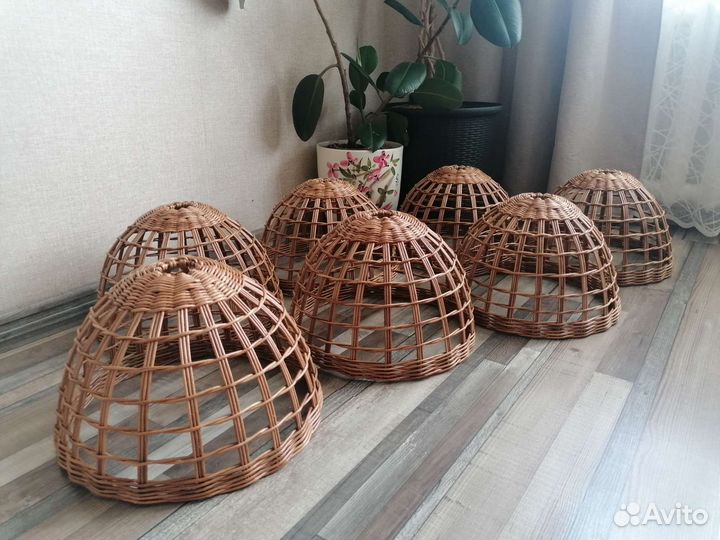 Абажур плетеный из лозы