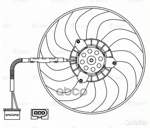 Э/вентилятор кондиц. для а/м Skoda Octavia